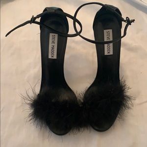Steve Madden Faux Fur Strap Heels